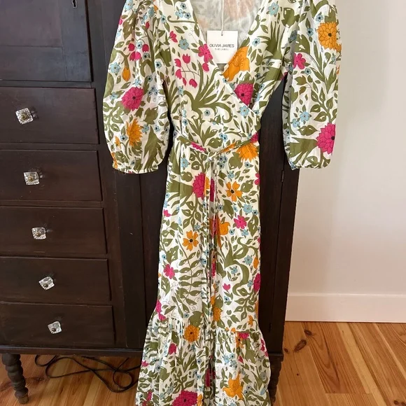 Olivia James Cottage Floral maxi wrap dress Spring/Summer2022 - Picture 1 of 3
